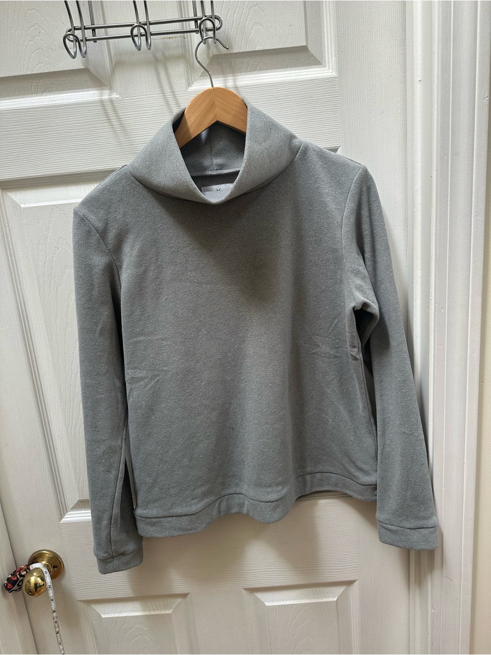 Dudley Stephens Park Slope turtleneck sweater fleece Gray Funnel Neck m